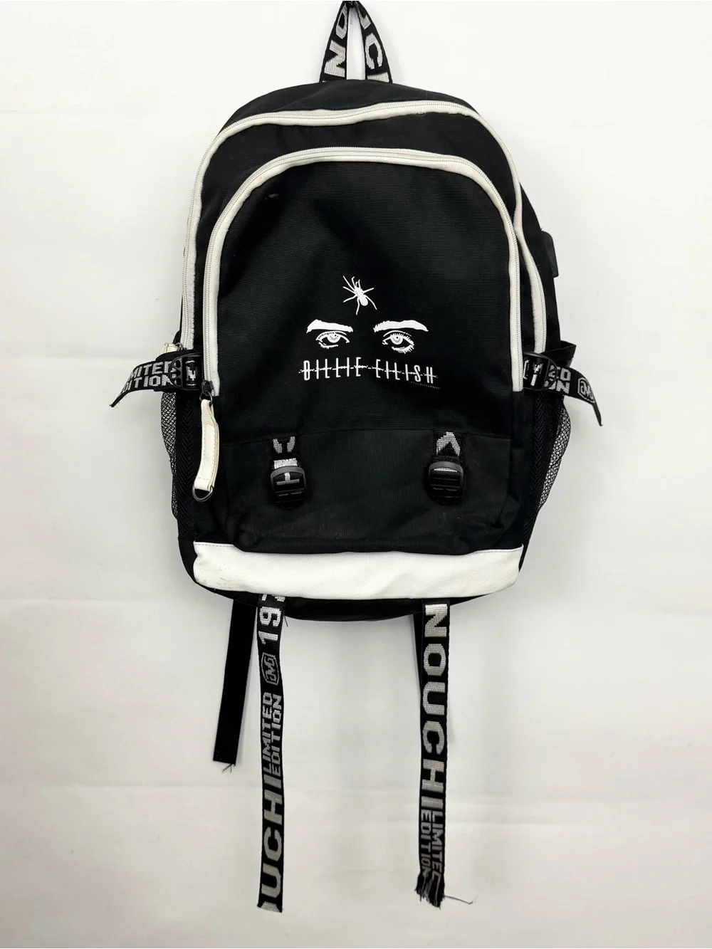 Billie Eilish Eyes Spider Graphic Backback book bag charging port Music